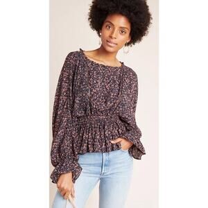 Anthropologie Nichola Peplum Blouse